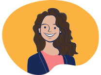 Abby online ordering portal portrait, friendly mascot for the Griffin & Reed Eye Care contact lens reorder service